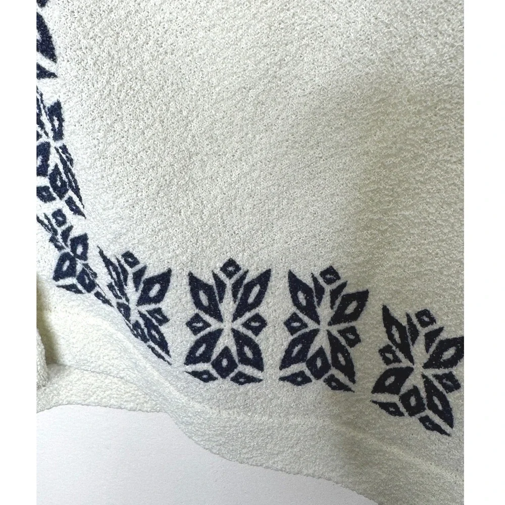 Vintage '60s Talbott Traveler Dacron‎ Cardigan Cream/Blue Small